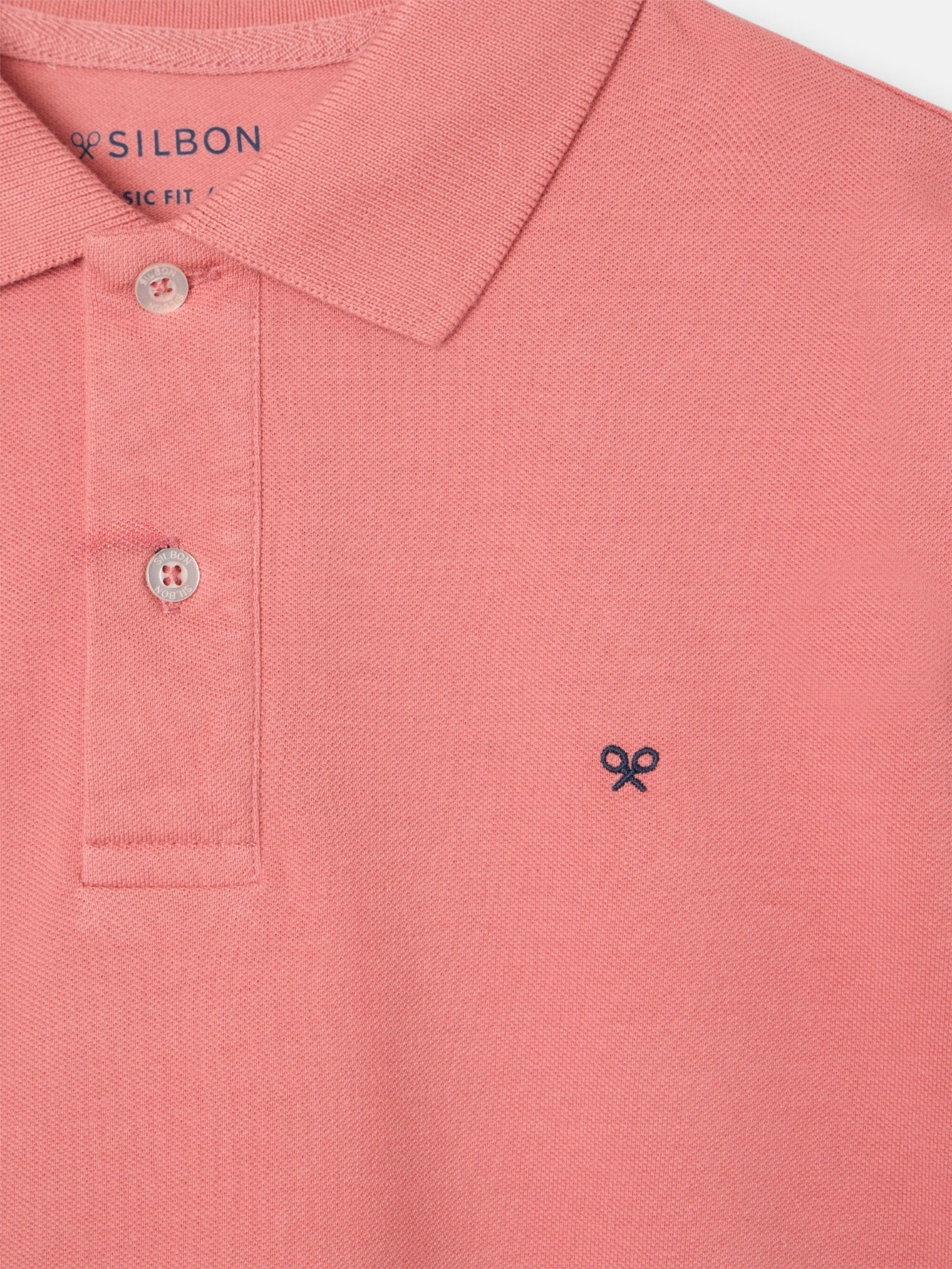 Polo Silbon Hombre Clásico Liso Coral · imagen 2