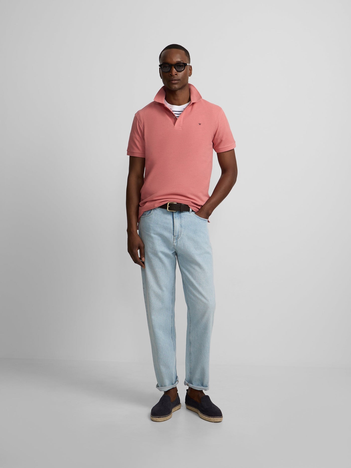 Polo Silbon Hombre Clásico Liso Coral · imagen 6