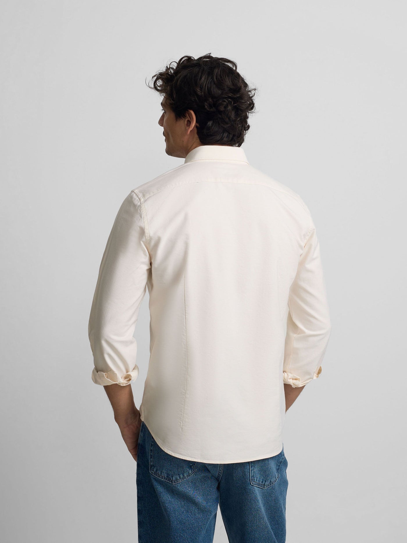 Camisa Silbon Hombre Sport Oxford Amarillo · imagen 4
