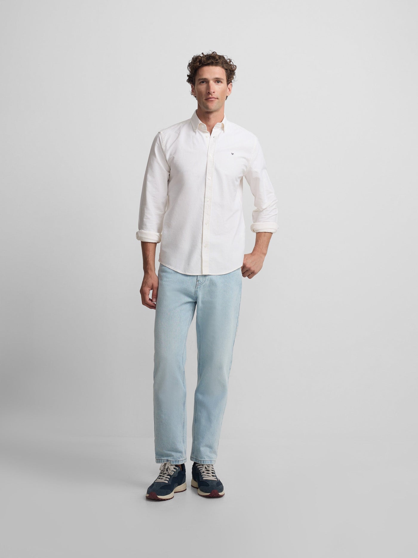 Camisa Silbon Hombre Sport Oxford Rayas Amarillo · imagen 4