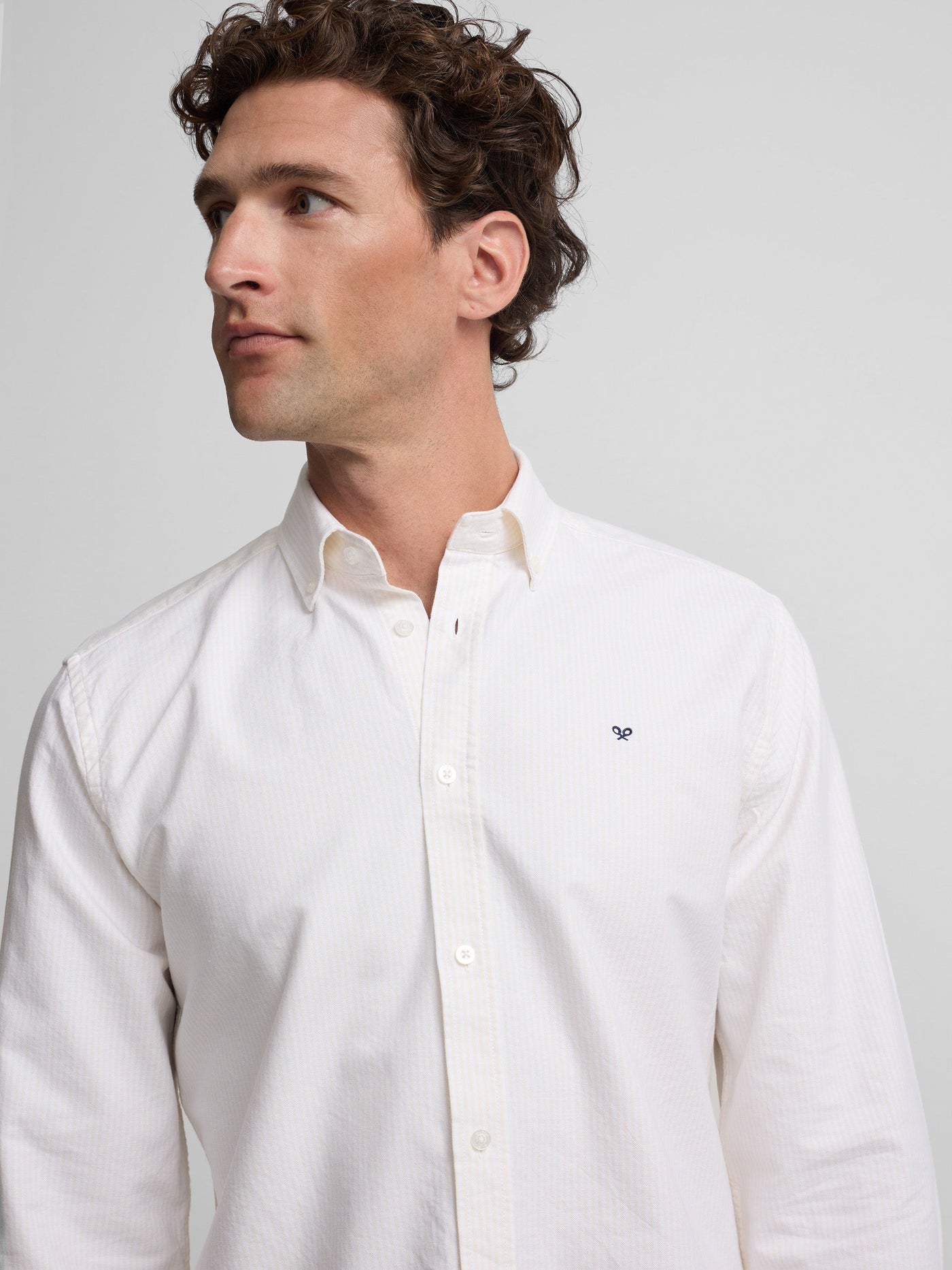 Camisa Silbon Hombre Sport Oxford Rayas Amarillo · imagen 3