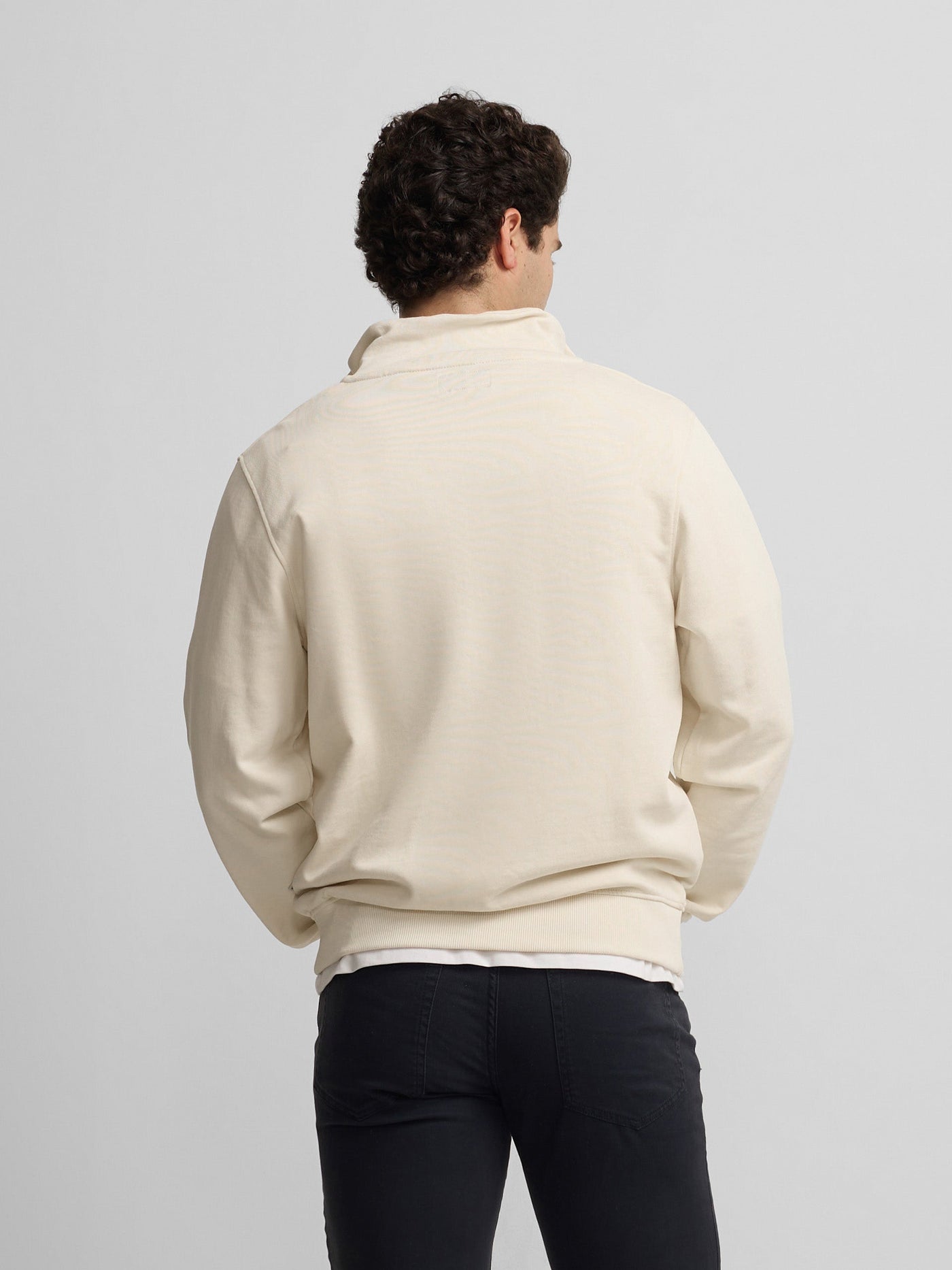 Sudadera Silbon Hombre Cremallera Bordado Crema · imagen 8