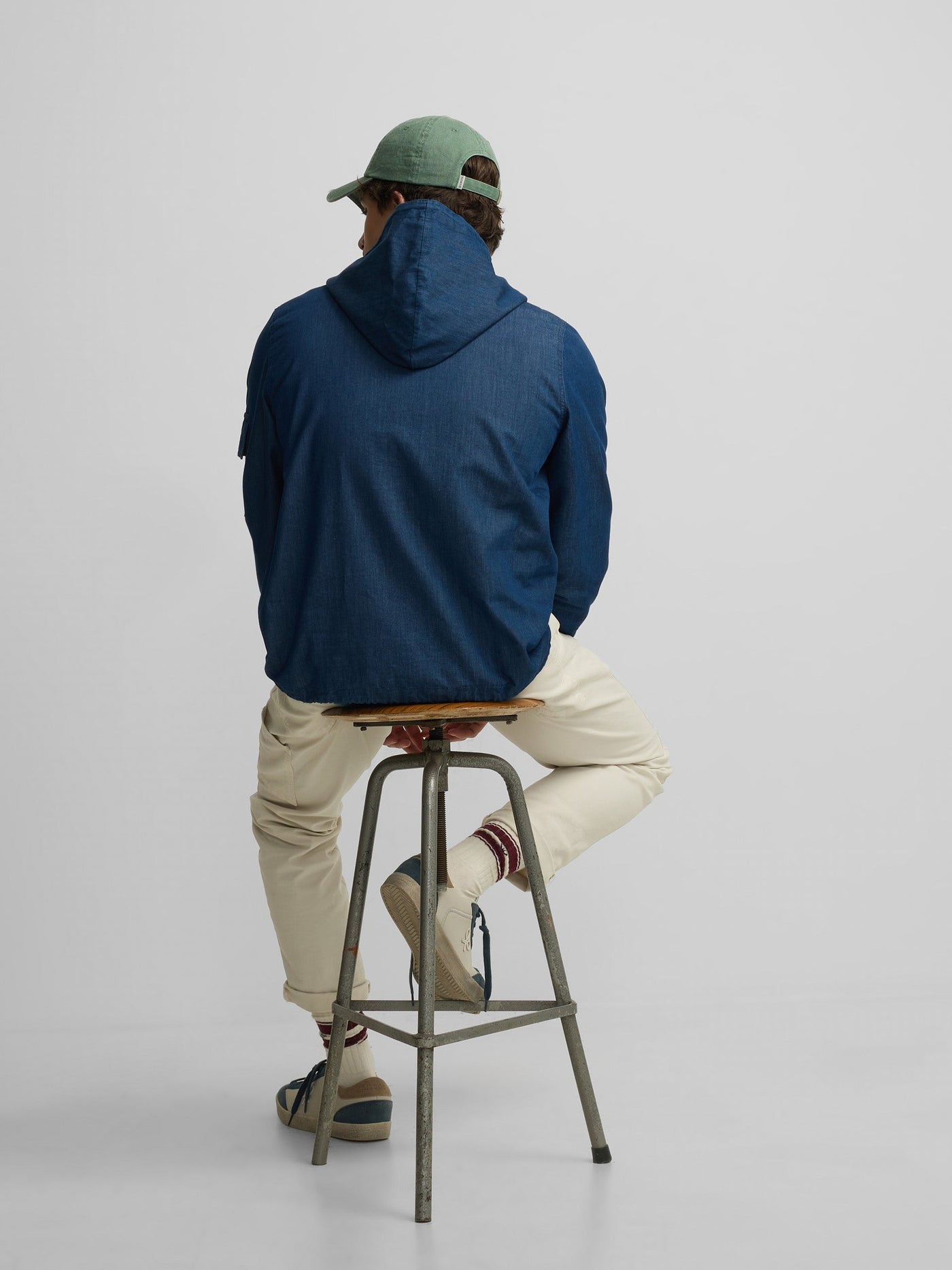 Cortavientos Silbon Hombre Denim Capucha Azul · imagen 9