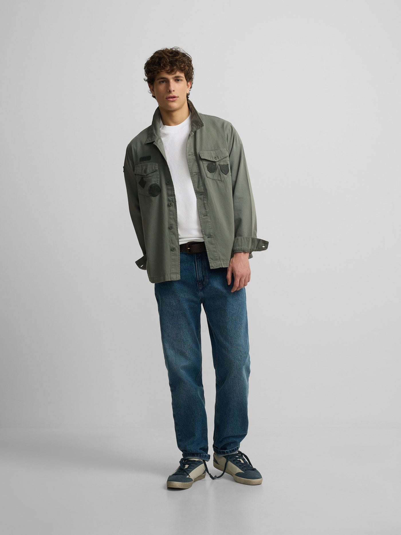 Sobrecamisa Silbon Hombre Parches Azul Petróleo · imagen 2