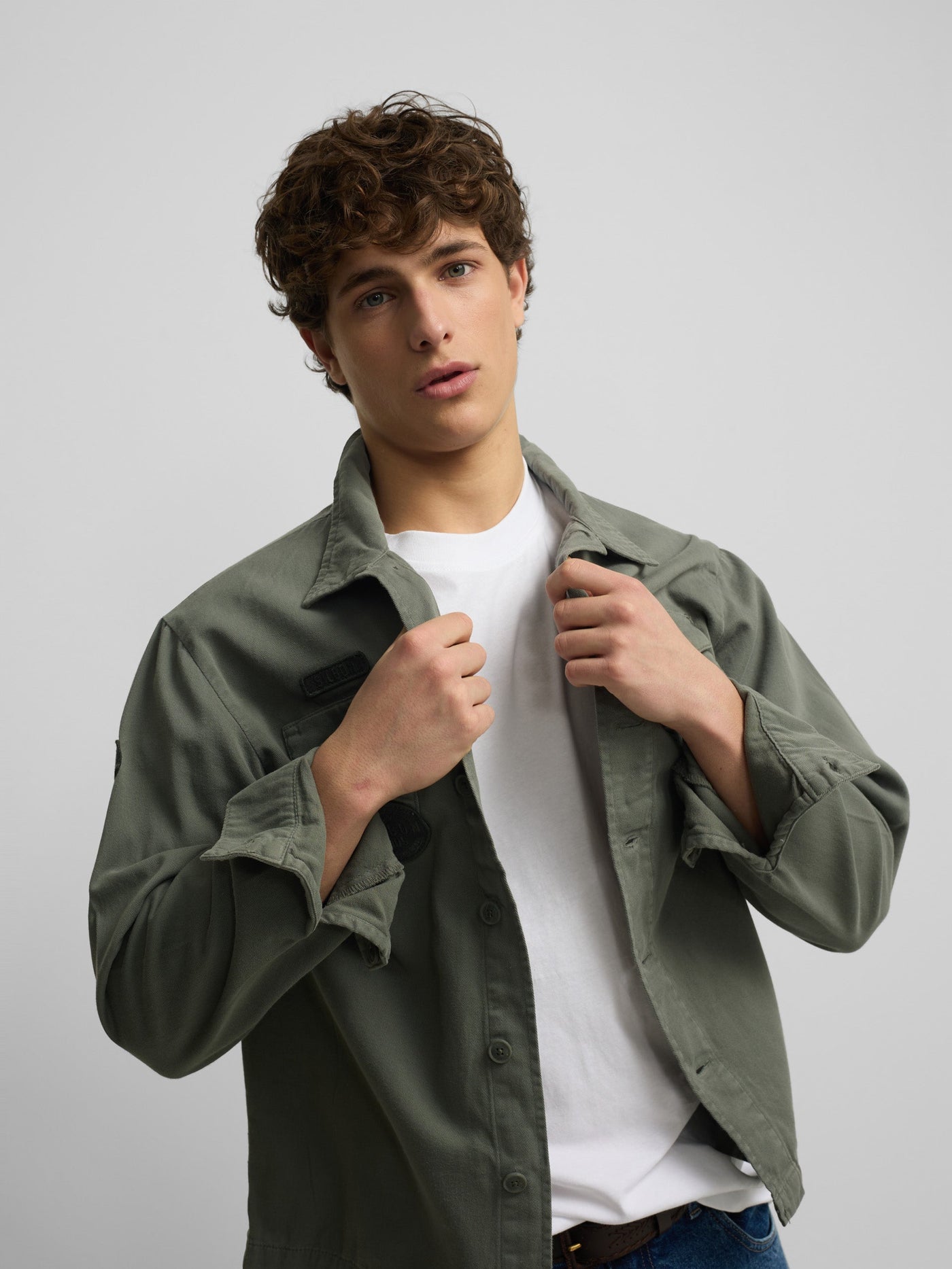Sobrecamisa Silbon Hombre Parches Azul Petróleo · imagen 6