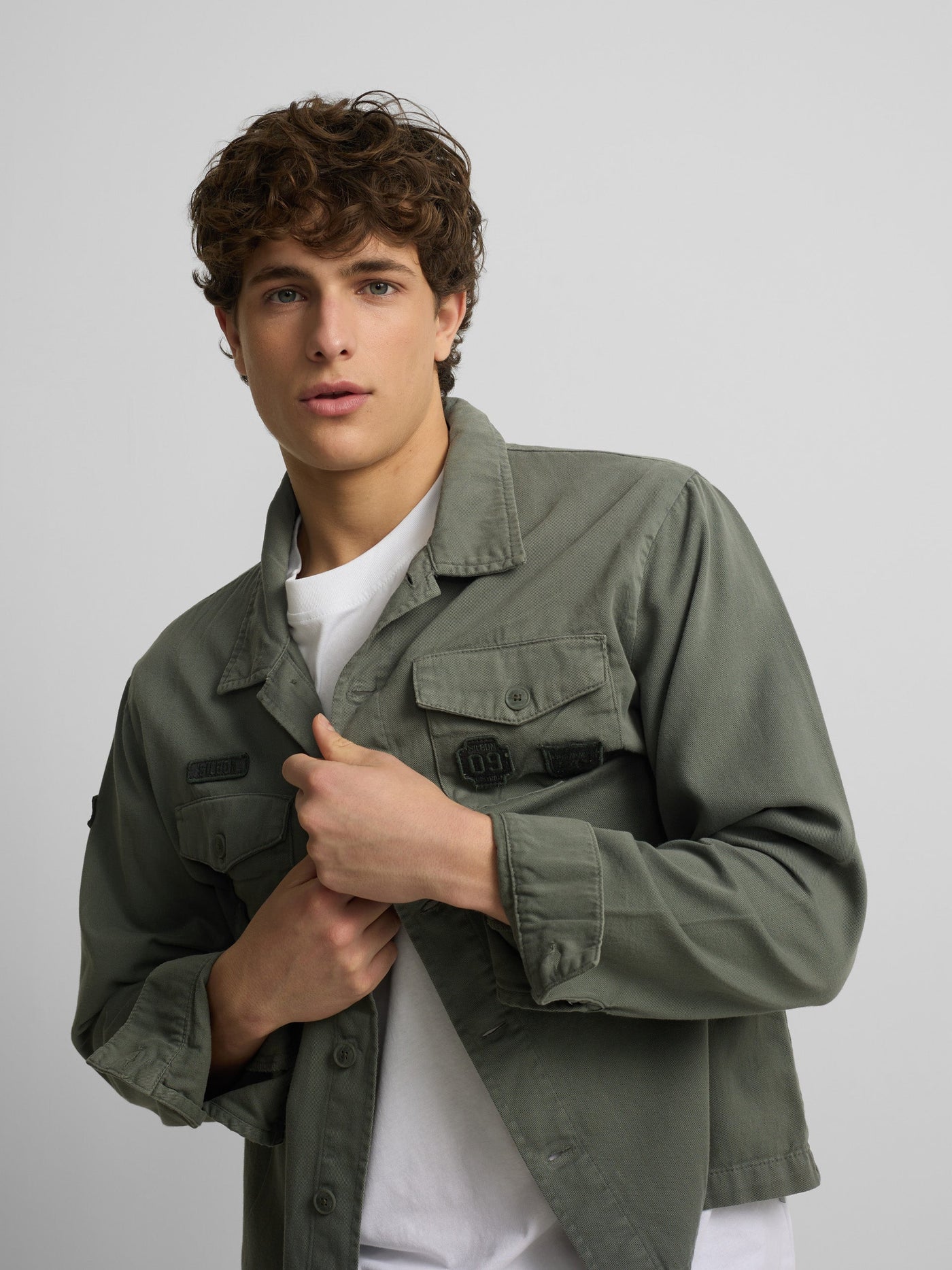 Sobrecamisa Silbon Hombre Parches Azul Petróleo · imagen 7