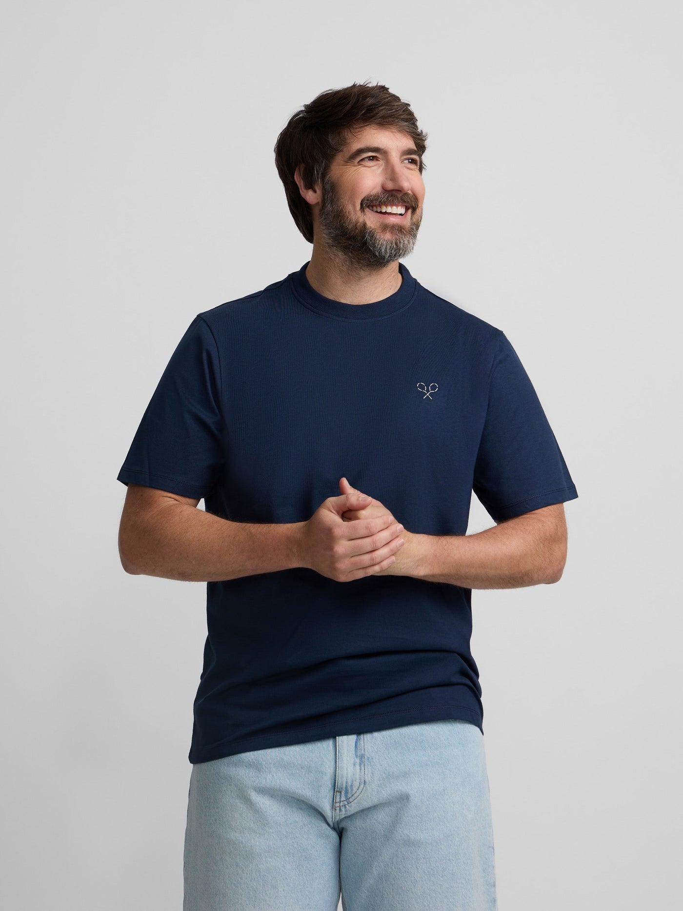 Camiseta Silbon Hombre Raquetas Lettering Azul · imagen 9