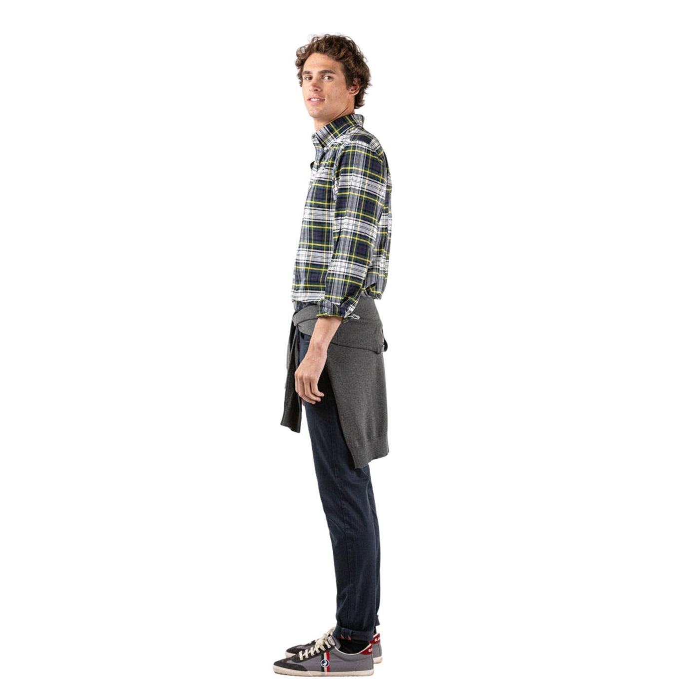 Camisa Cuadros Tartan Marino Perfil Amarillo | El Ganso · imagen 2