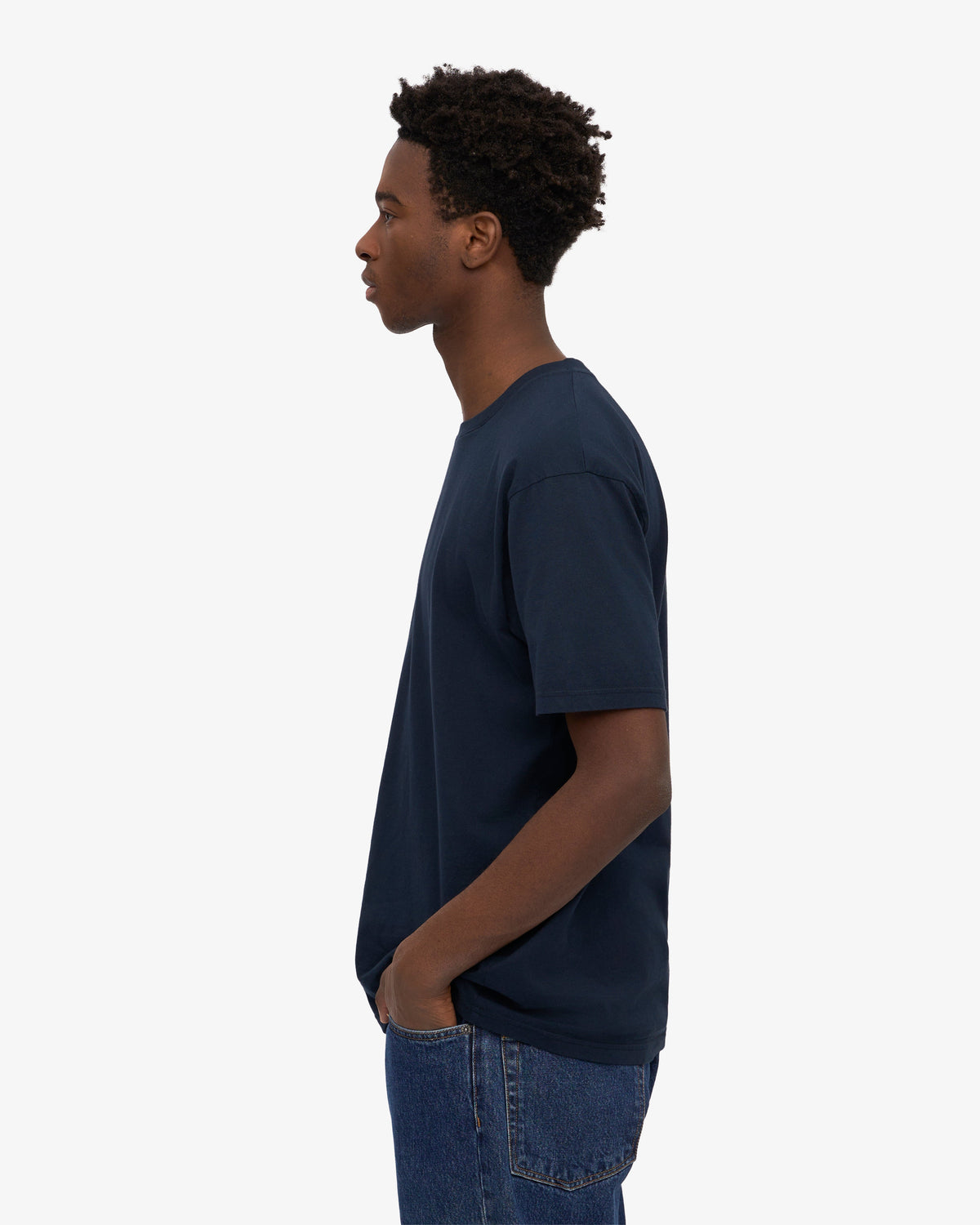 Camiseta Clasica Organica Azul Marino | Colorful Standard · imagen 3