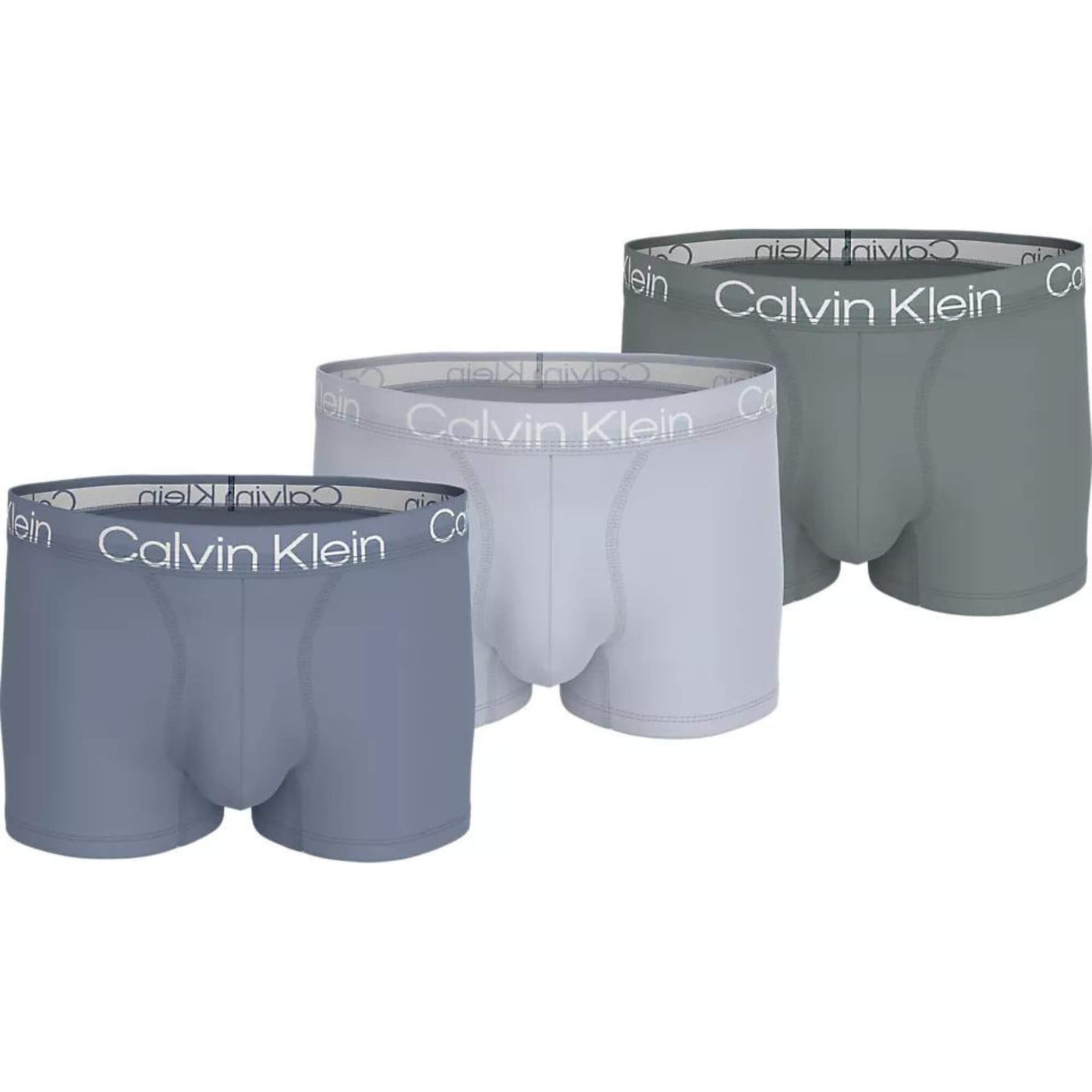 Calzoncillos Calvin Klein Hombre Trunk 3Pk · Azul Gris · imagen 5