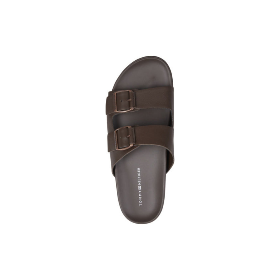 FM0FM04085GT6 Chancla tommy elevated leather buckle sandal