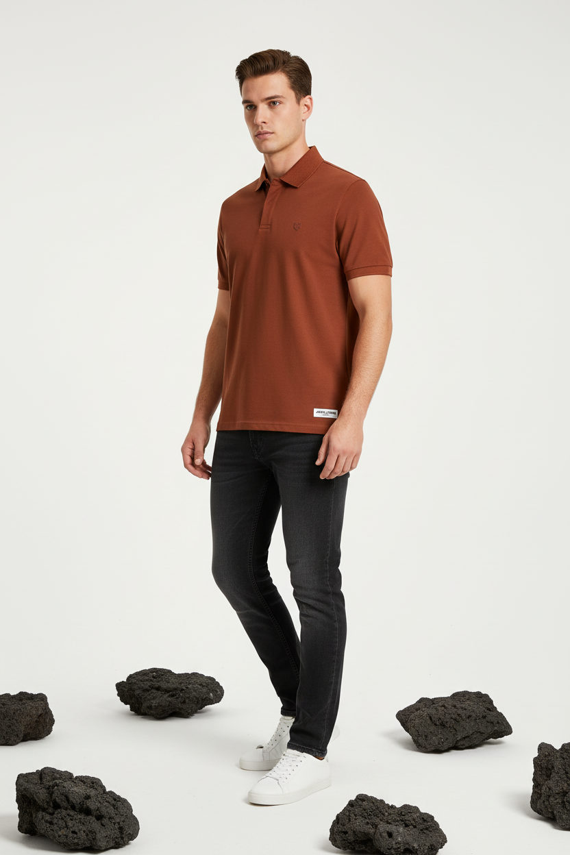 Polo Jprccrodney Ss | Jack & Jones · Negro Marron · imagen 3