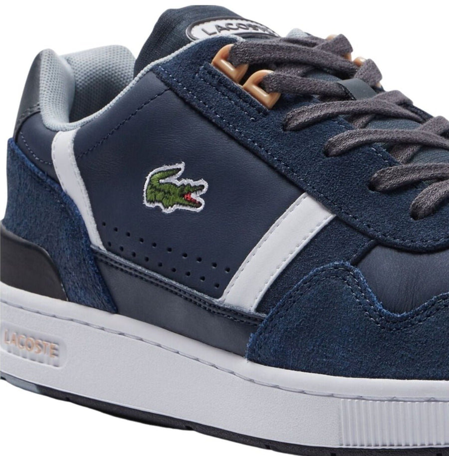 44SMA0034092 Zapatillas lacoste men's t-clip leather and suede sneakers