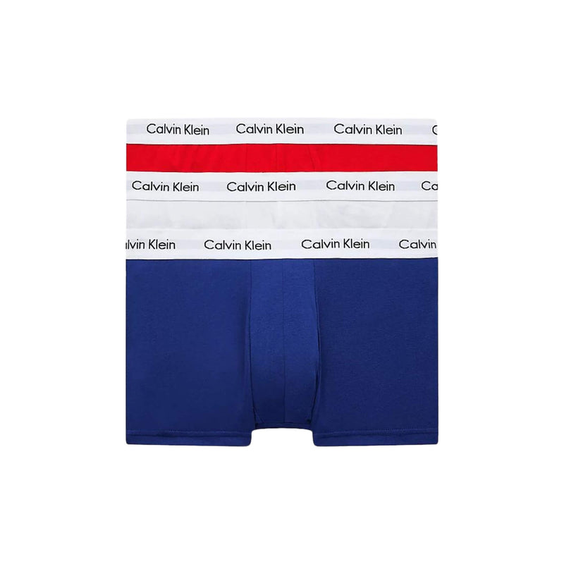 0000u2664gi03 Calzoncillo Boxer Calvin Klein 3P Low Rise Trunk · Azul marino Blanco