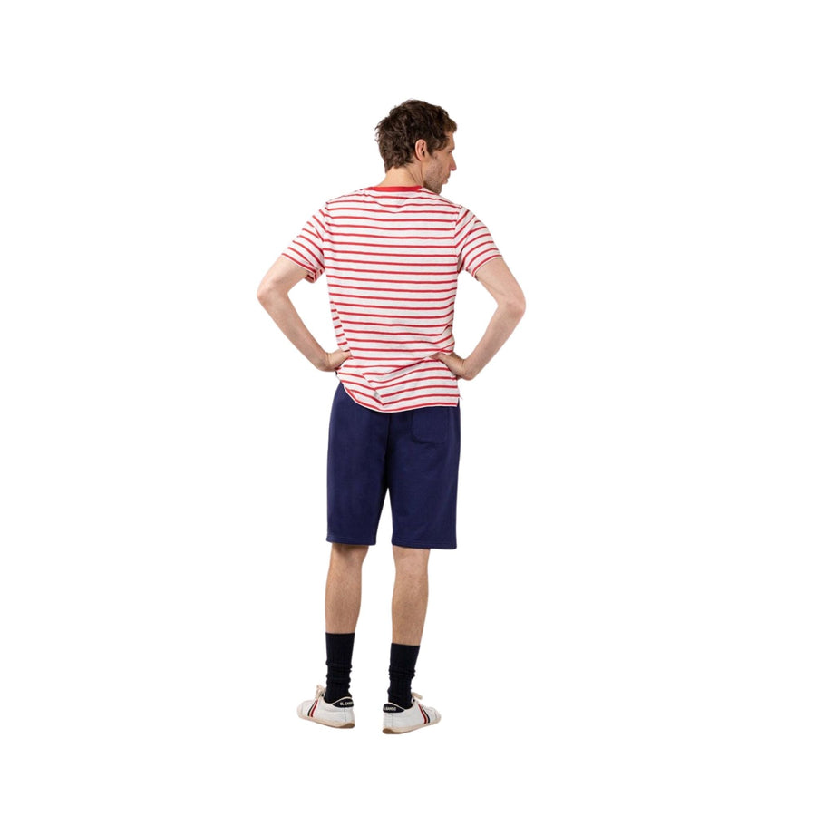 1100S220016 Camiseta el ganso camiseta raya roja fondo blanco - Medina Menswear®