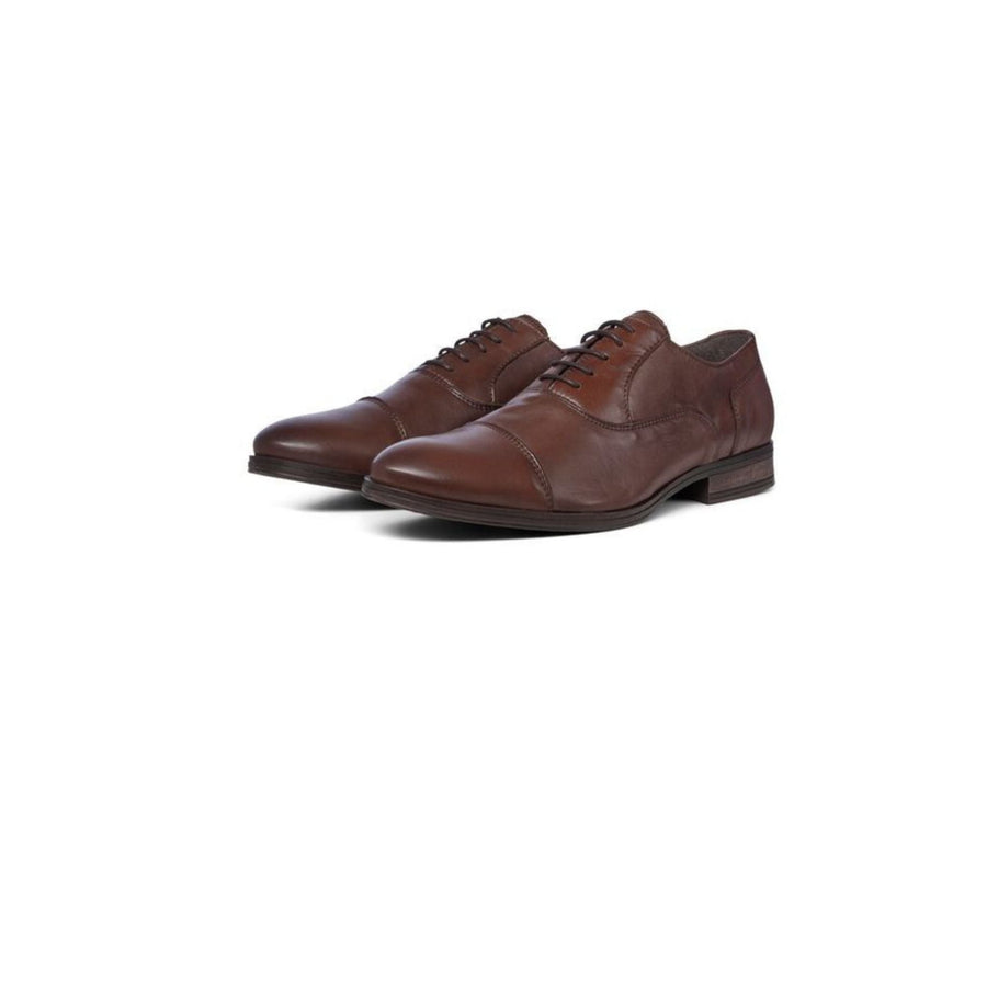 12160988Cognac Zapatos jack jones jfwdonald leather cognac noos - Medina Menswear®
