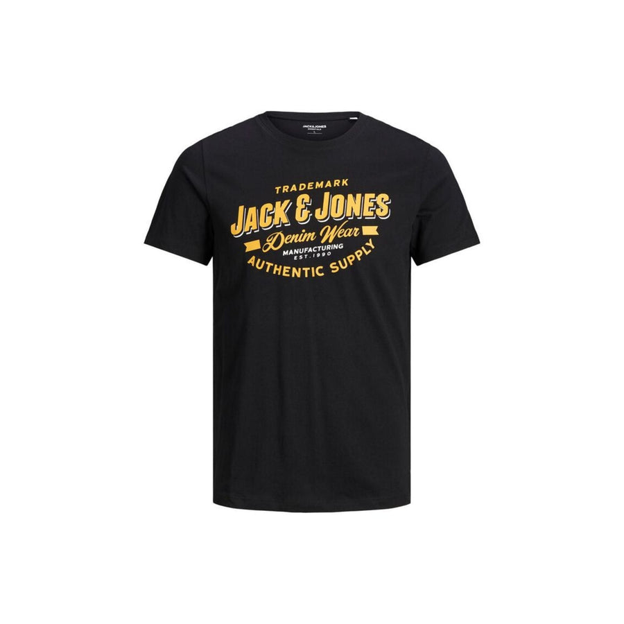 12189734BLACK SLIM Camiseta jack jones jjelogo tee ss o-neck 2 col aw21 sn - Medina Menswear®