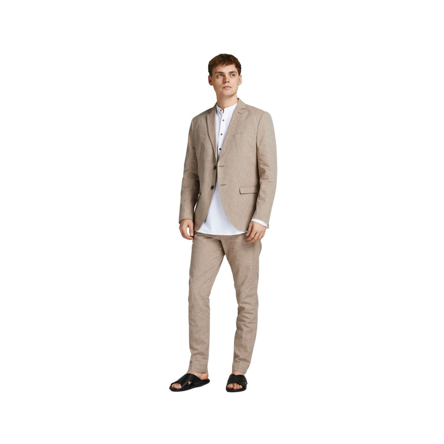 12202801Beige Americana jack jones jprlinen blazer slim fit ln - Medina Menswear®