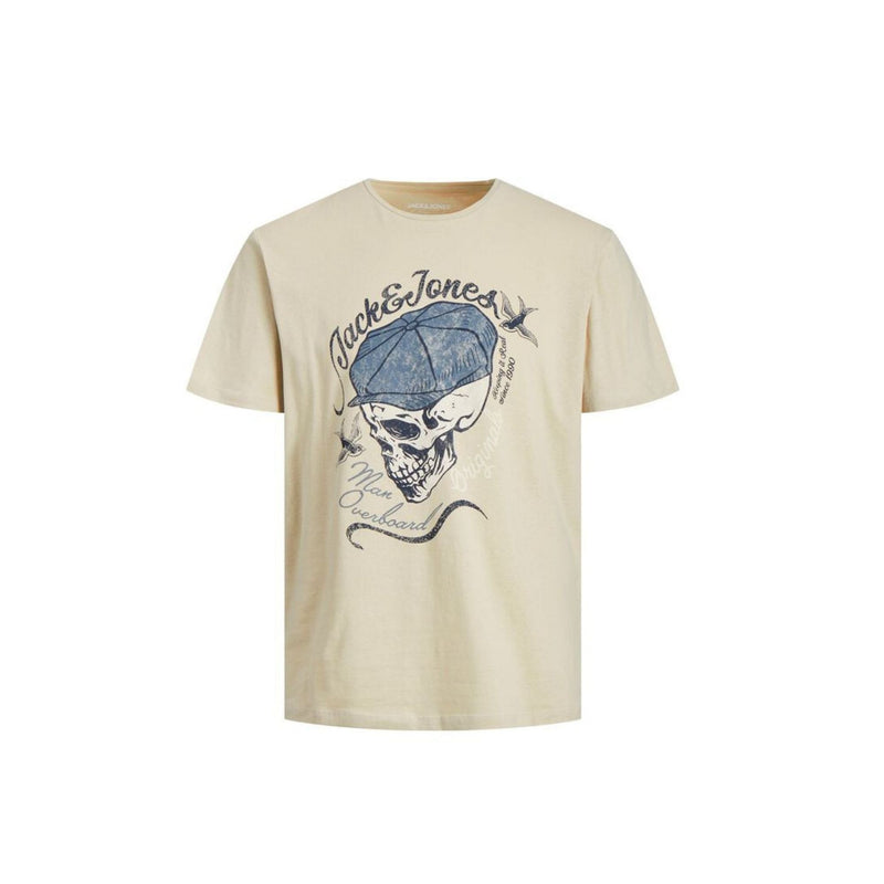 Camisetas Jack And Jones Hombre Jordome Tee Ss Crew Neck Sn · Beige Rosa