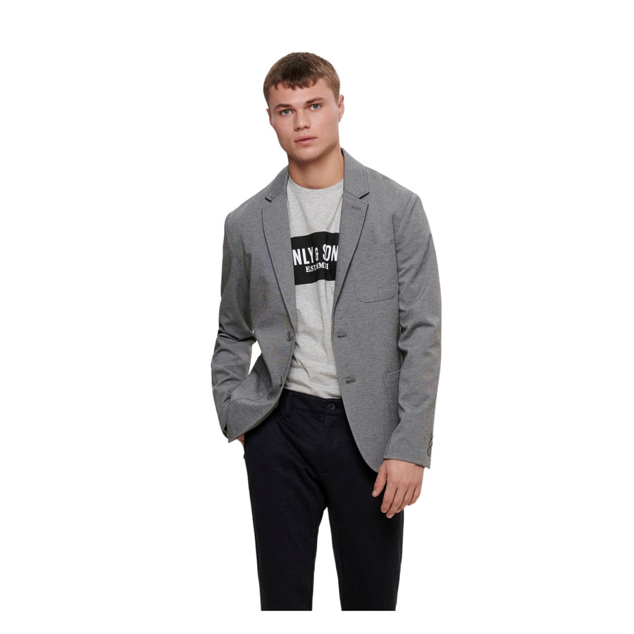 22015852Medium Grey Melange Americana only & sons onsmark blazer jkt gw 5852 noos - Medina Menswear®