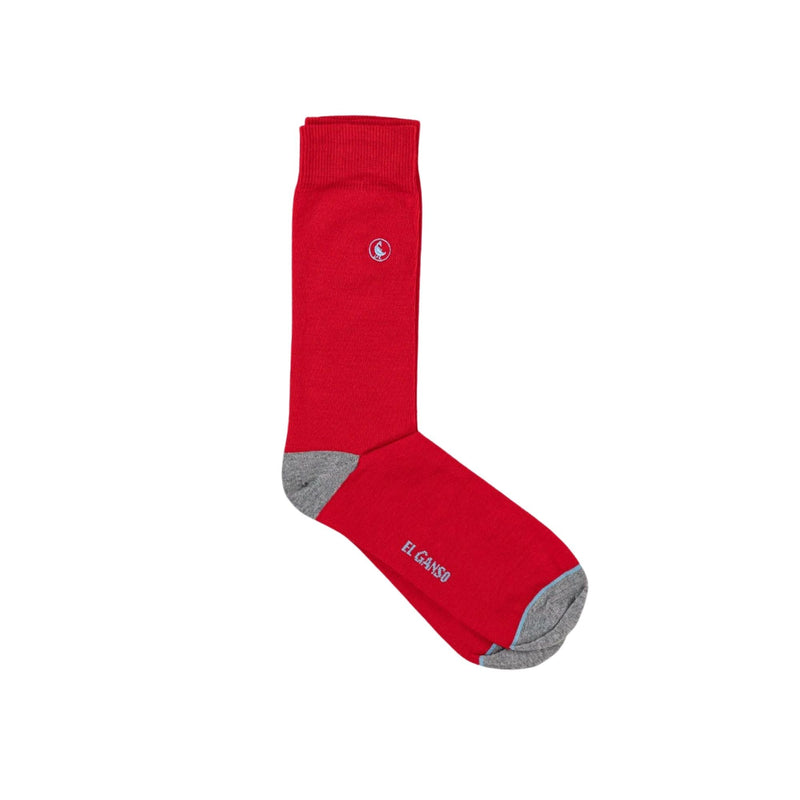 Calcetines El Ganso Hombre Liso Rojo