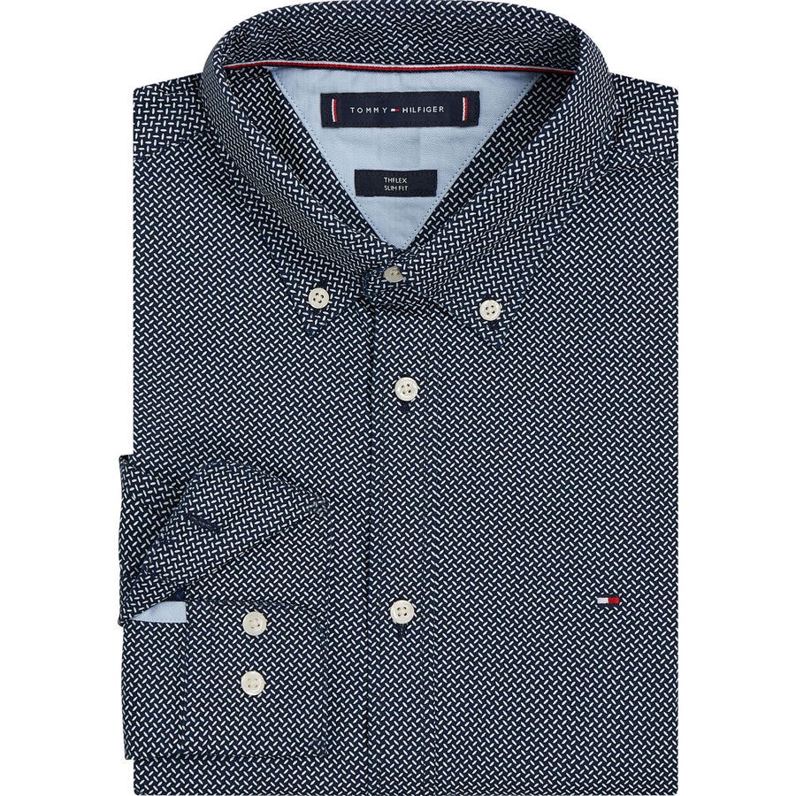Camisas Tommy Hilfiger Hombre Natural Soft Flex Prt Sf Shirt