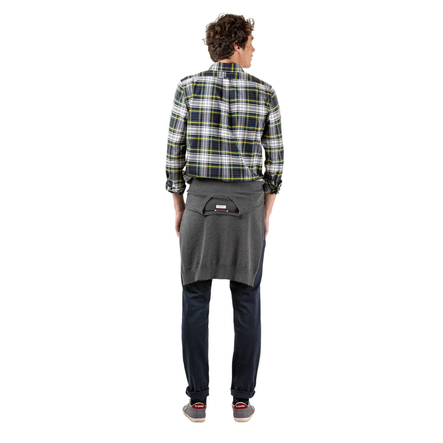 Camisas El Ganso Hombre Camisa Cuadros Tartan Marino Perfil Amarillo - Medina Menswear®