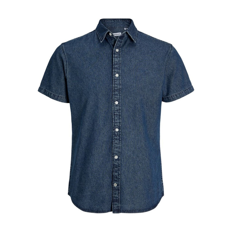 Camisas Jack And Jones Hombre Jjplain Kansas Denim Shirt Ss · Azul marino Negro ref. camisas