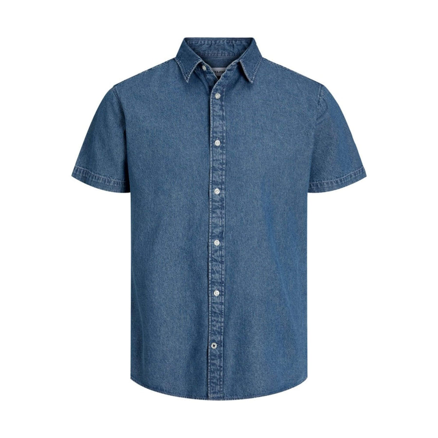 Camisas Jack And Jones Hombre Jjplain Kansas Denim Shirt Ss - Medina Menswear®