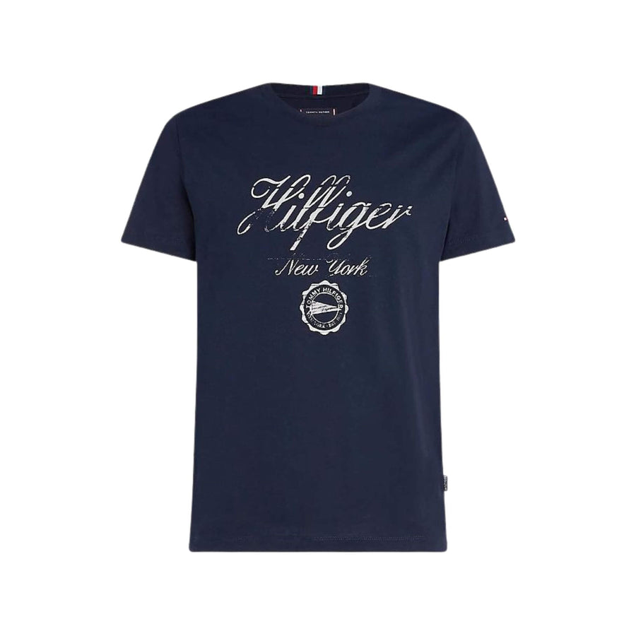 Camisetas Tommy Hilfiger Hombre Faded Script Print Tee - Medina Menswear®