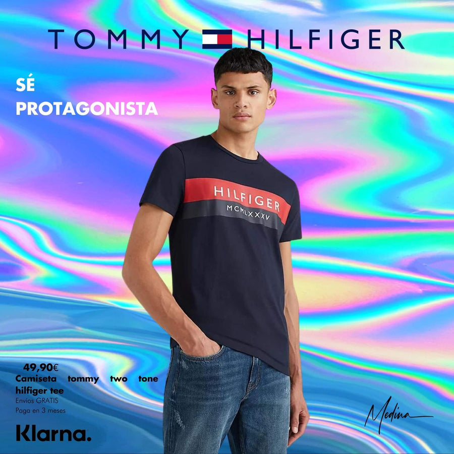 Camisetas Tommy Hilfiger Hombre Two Tone Tee - Medina Menswear®