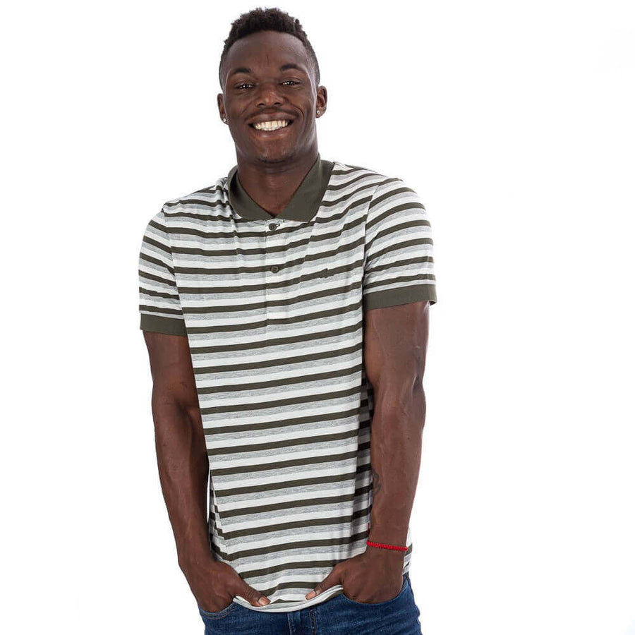 CHEMISE COL BORD-COTES MA FARINE/BAOBAB-A - Medina Menswear®