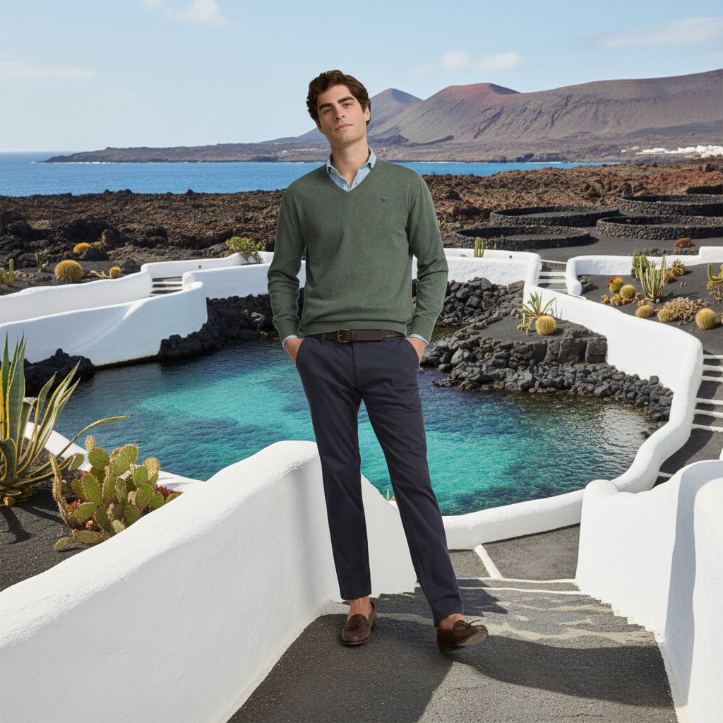 Chinos Silbon Casual Azul Marino Hombre Made in Spain · Medina Menswear