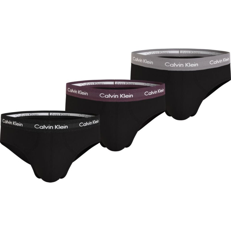 Calzoncillos Calvin Klein Hombre Hip Brief 3Pk · Negro Gris v2
