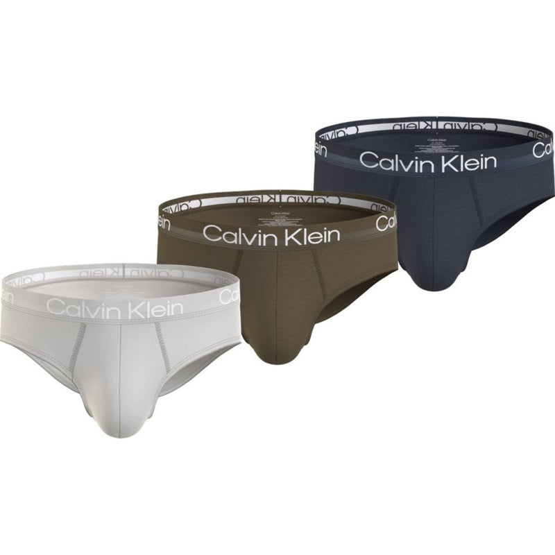 Calzoncillos Calvin Klein Hombre Hip Brief 3Pk · Negro Gris