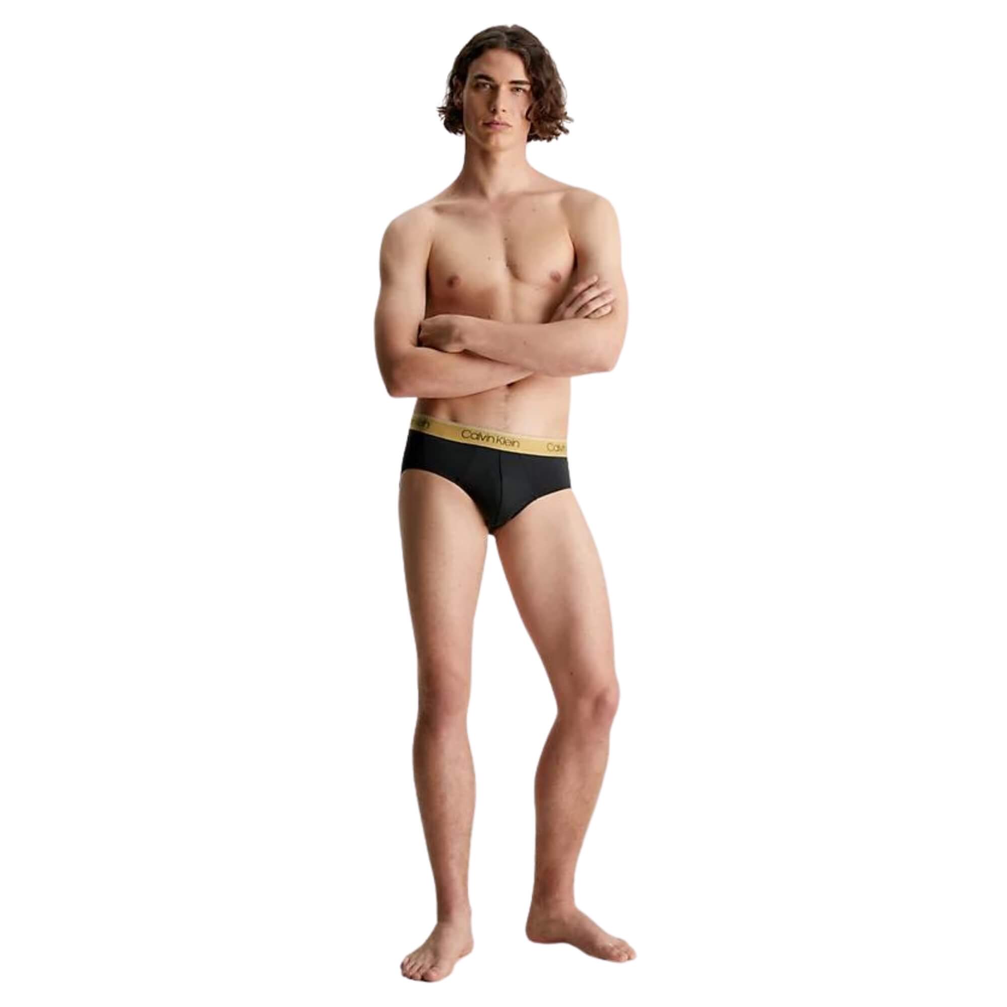 Calzoncillos Calvin Klein Hombre Hip Brief 3Pk · Negro · imagen 2