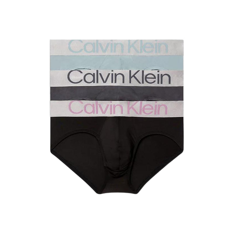 Calzoncillos Calvin Klein Hombre Hip Brief 3Pk · Negro Gris v3