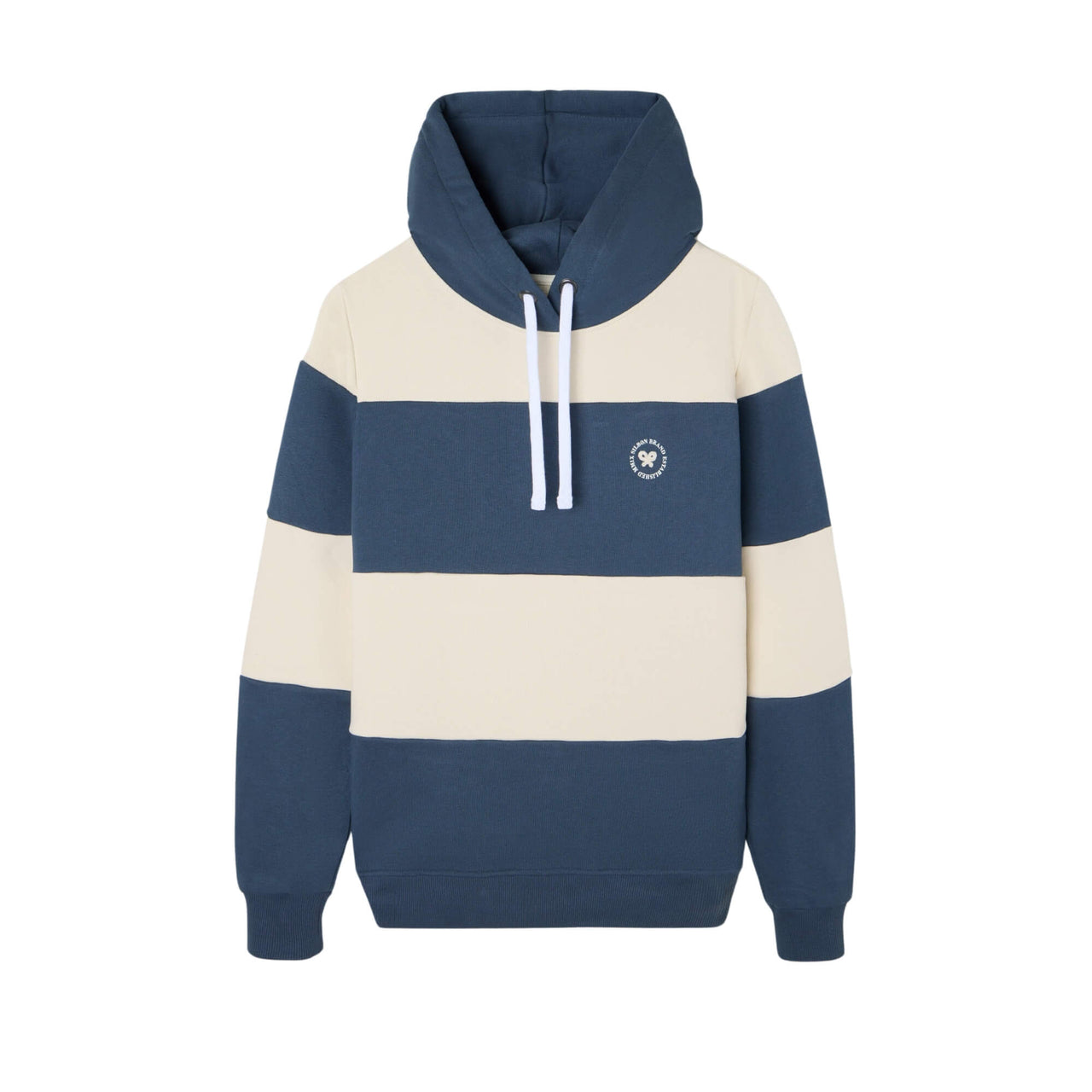 130041 Sudaderas Silbon Hombre Capucha Raya Ancha Azul Marino