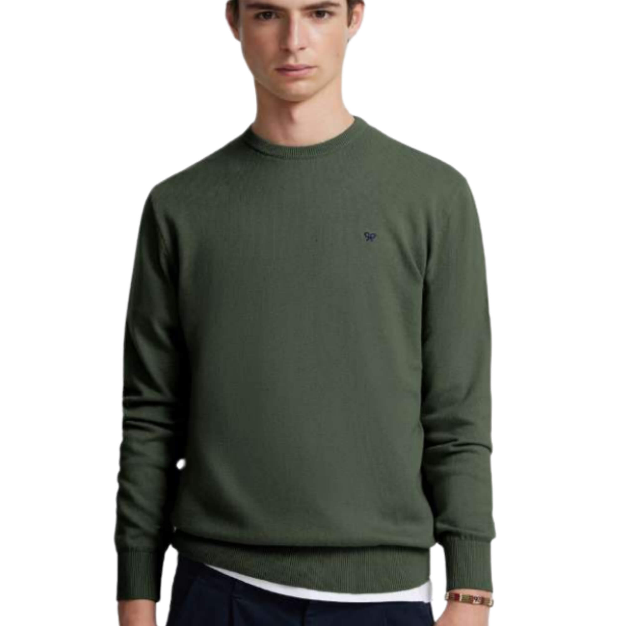 Silbon Jersey Classic Cuello Redondo Verde Claro · imagen 4