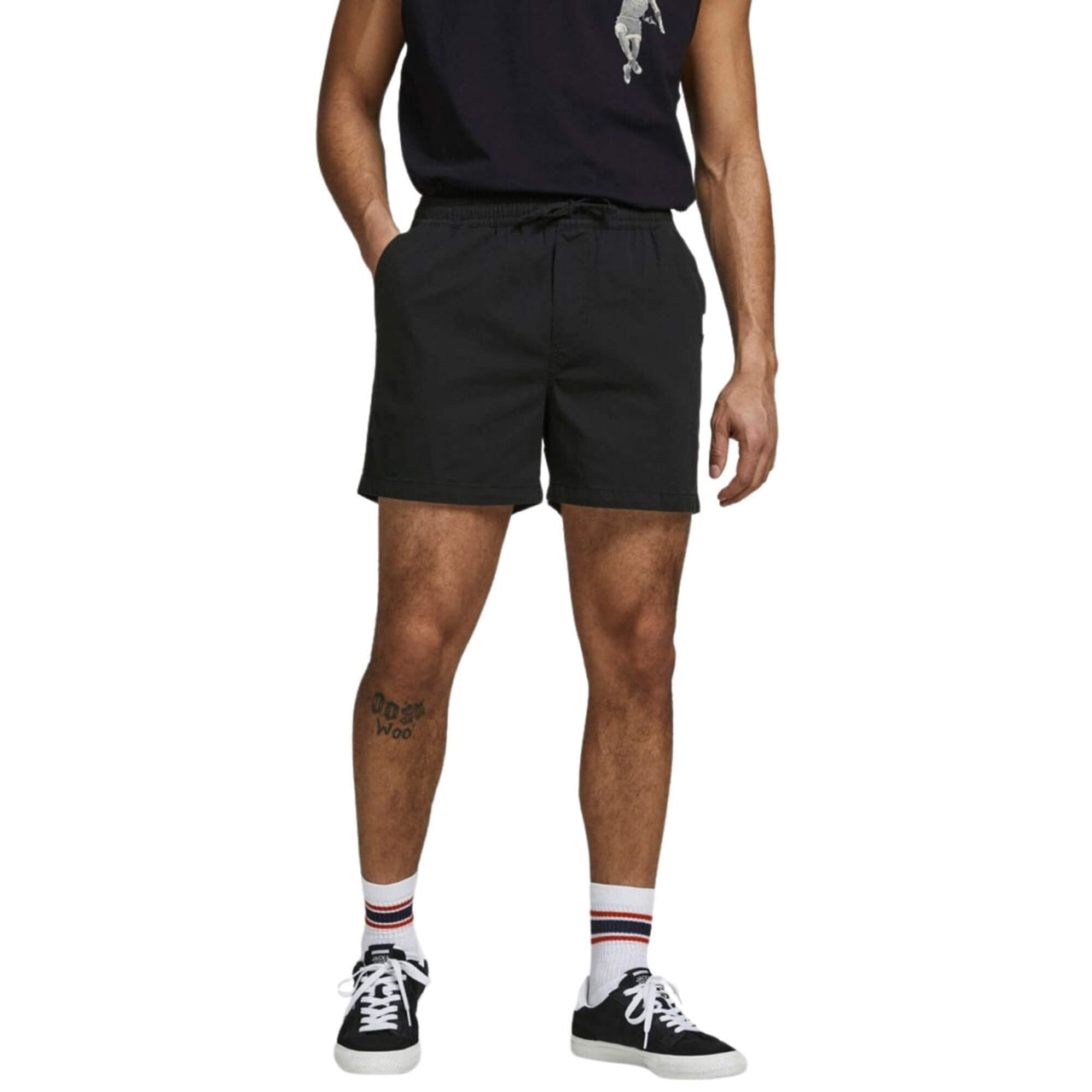 12187488Black Pantalones Cortos Jack And Jones Hombre Jpstjeff Jjjogger Shorts Lc