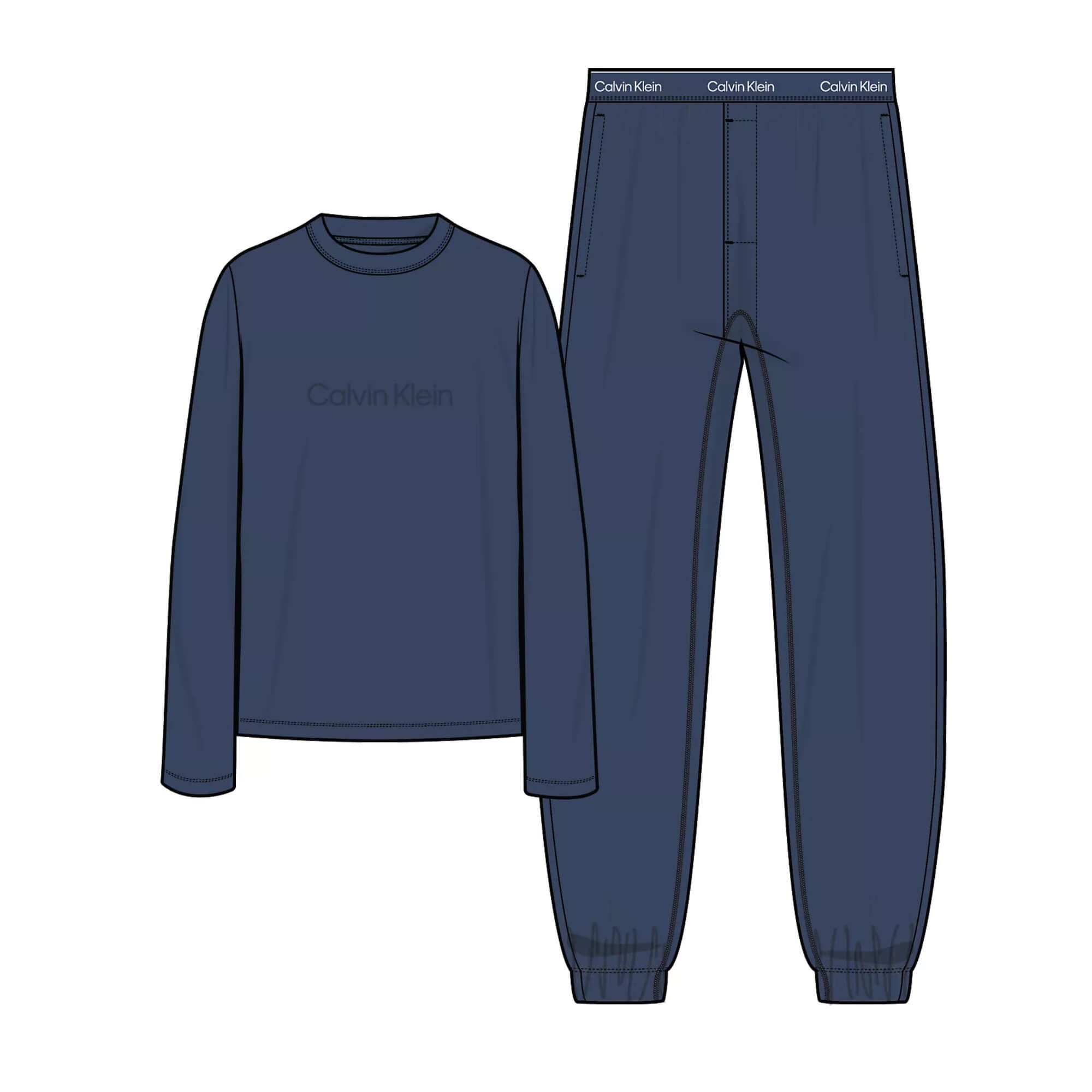 Pijama Icon Ls Tee Jogger Set - 100% Algodón Premium | Calvin Klein · imagen 3