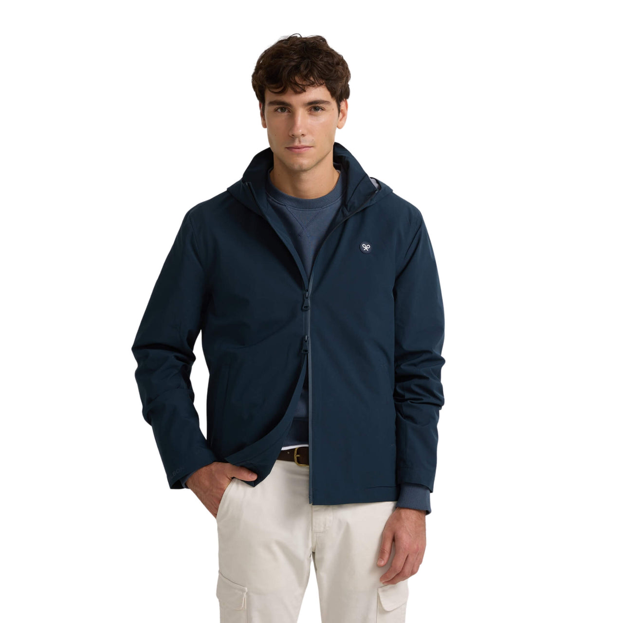 129319 Chaquetas Silbon Hombre Cortaviento Marino