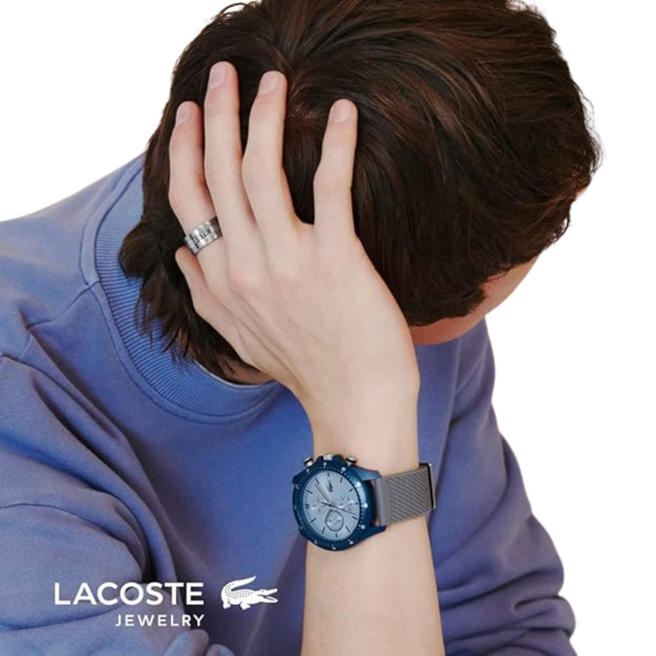 2040093 Bisuteria Lacoste Hombre Adventurer Acero Inoxidable