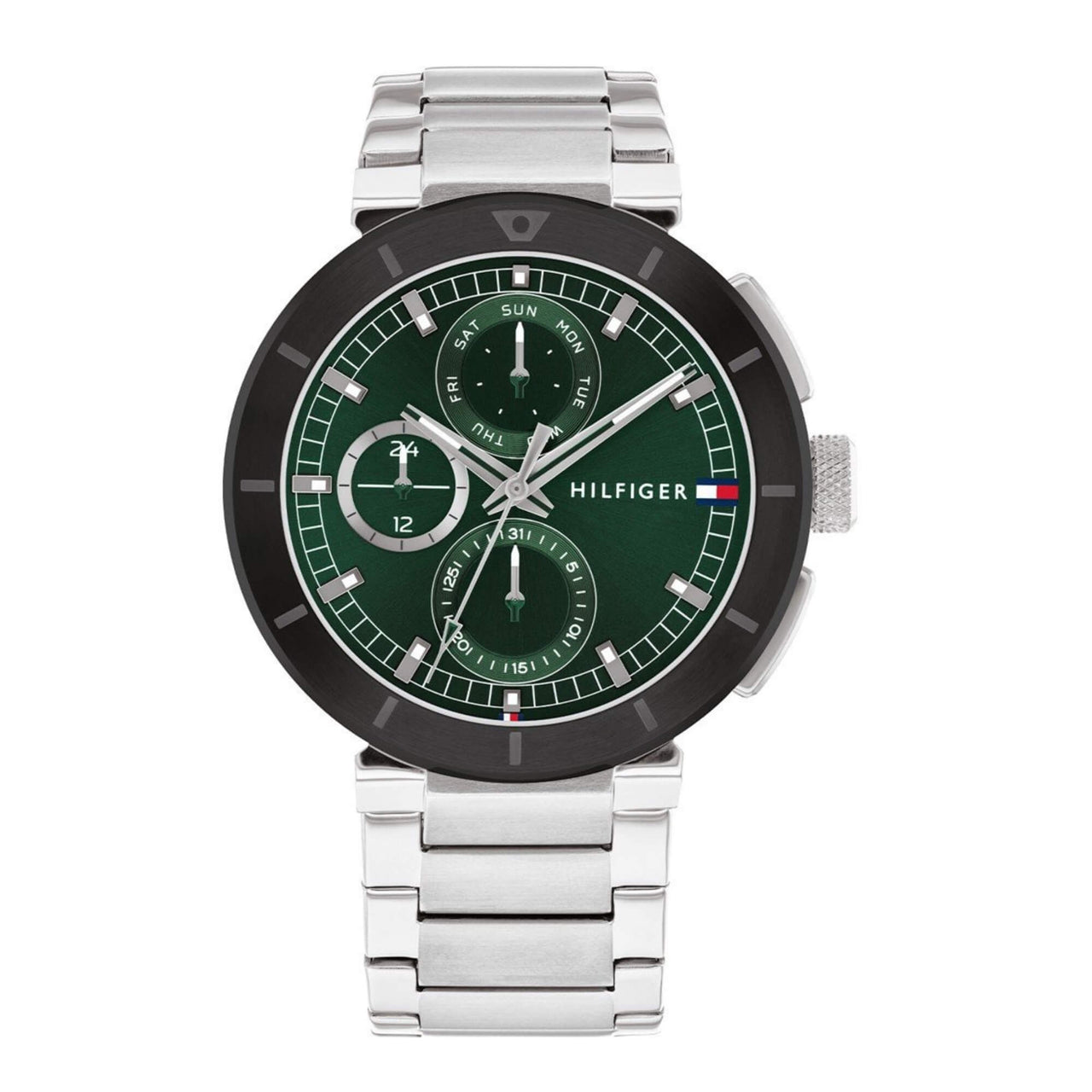 1792117 Relojes Tommy Hilfiger Hombre Lorenzo Plateado Y Verde Multifunción