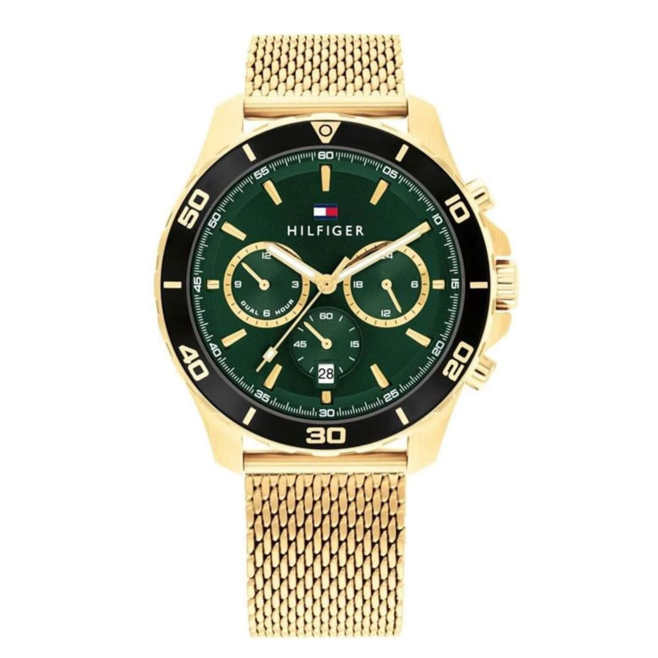 1792093 Relojes Tommy Hilfiger Hombre Jordan Dorado Y Verde Multifunción