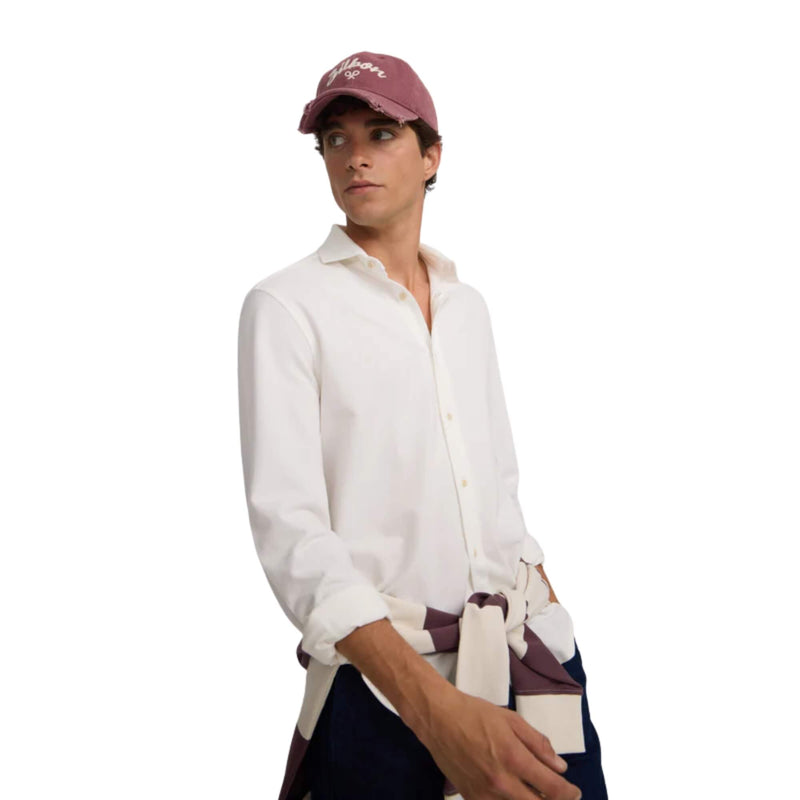 Silbon Camisa Sport Raqueta Estructura Blanco