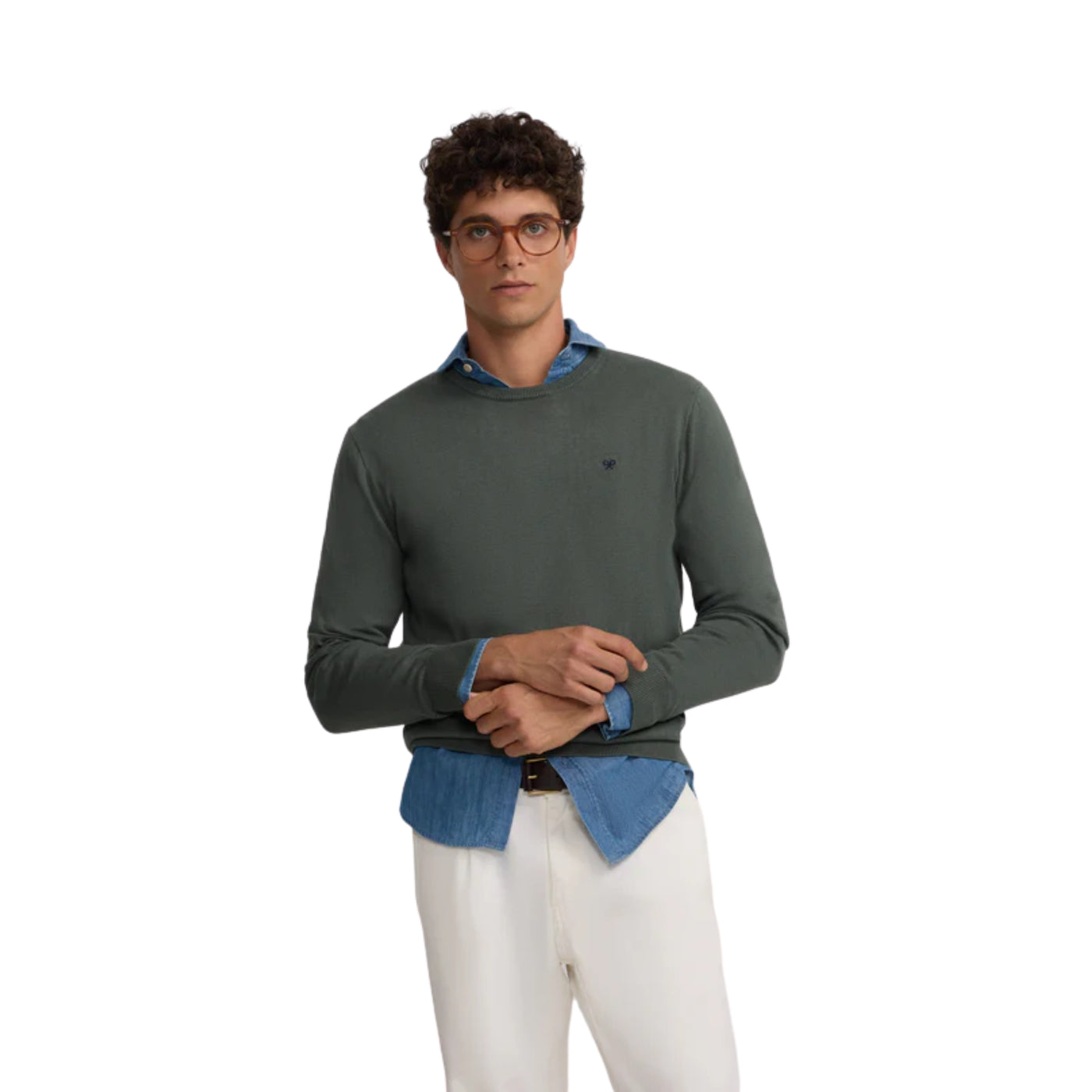 Silbon Jersey Classic Cuello Redondo Verde Claro · imagen 1
