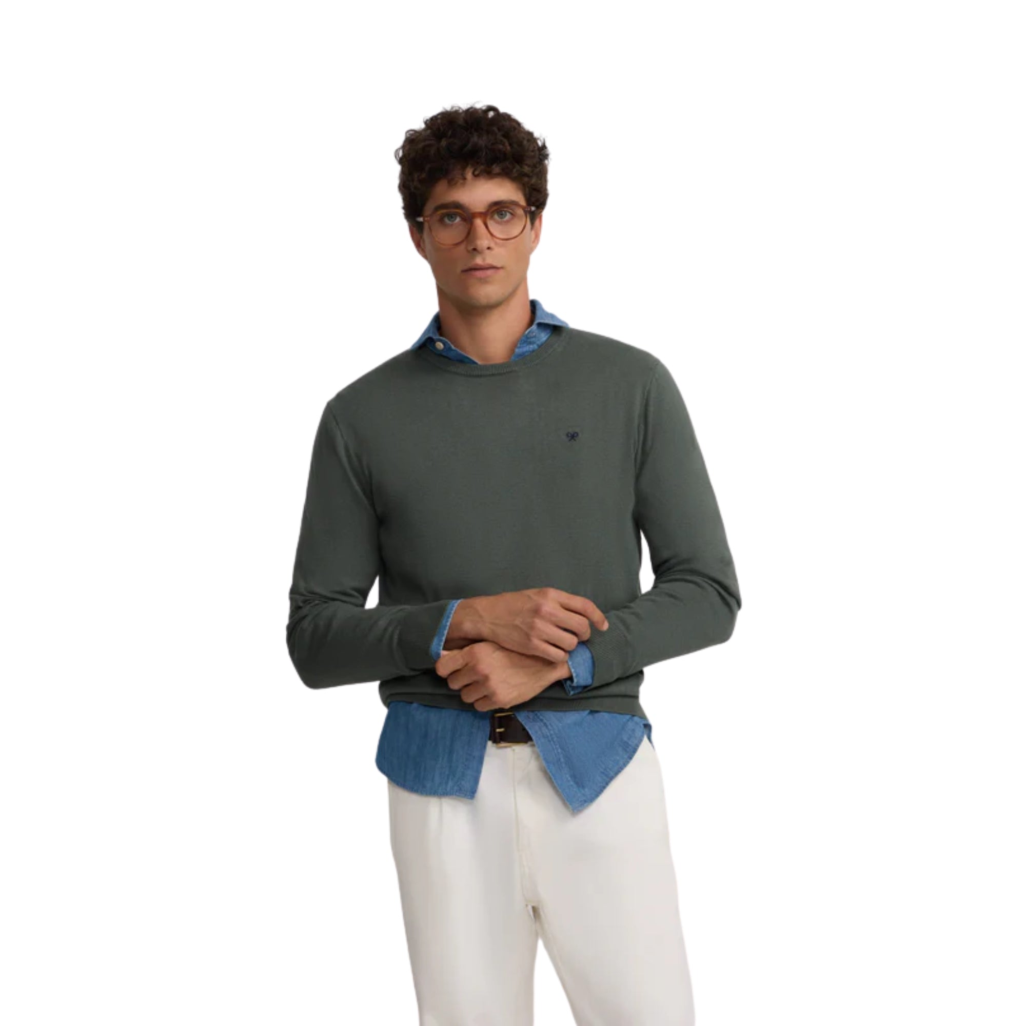 Silbon Jersey Classic Cuello Redondo Verde Claro · imagen 1