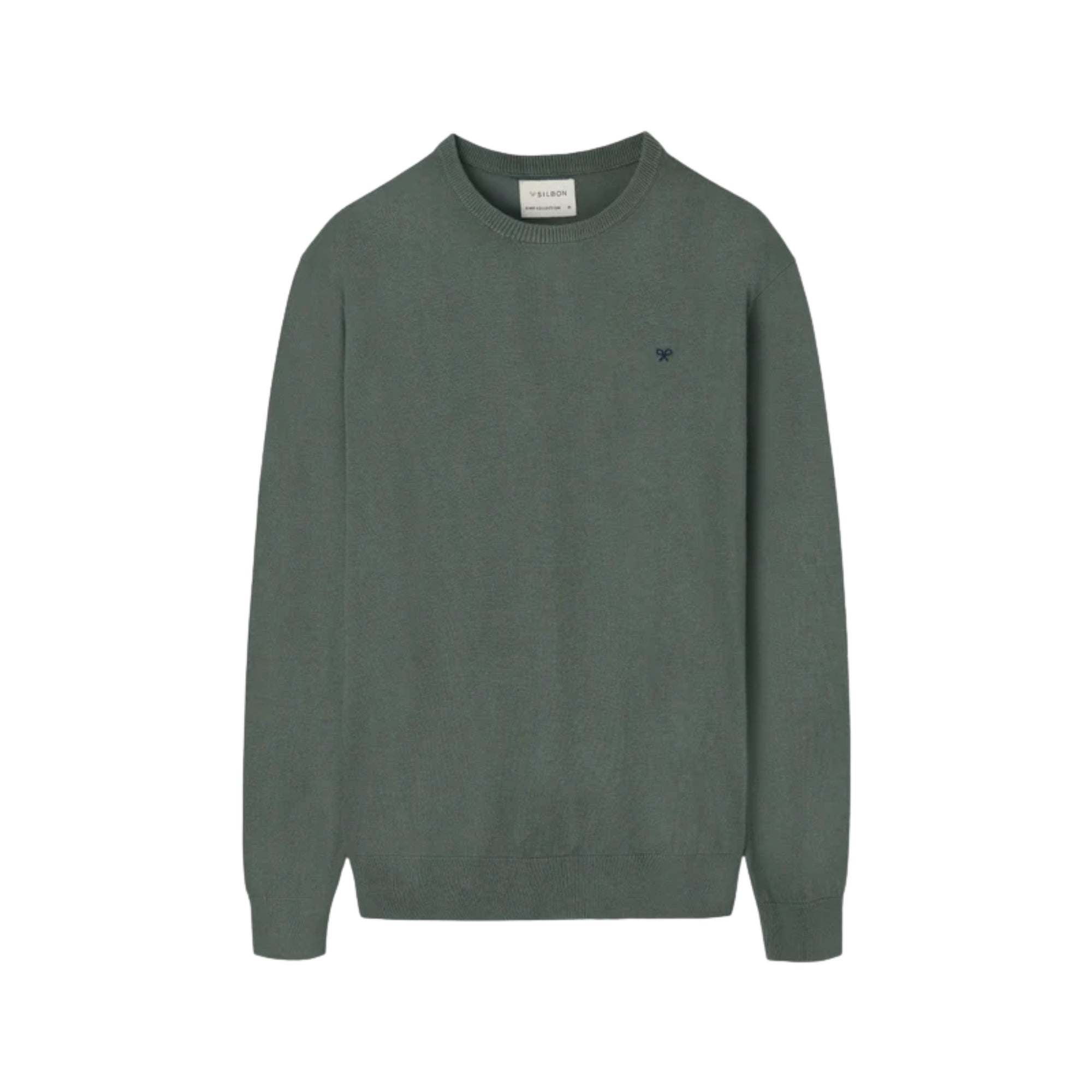 Silbon Jersey Classic Cuello Redondo Verde Claro · imagen 2