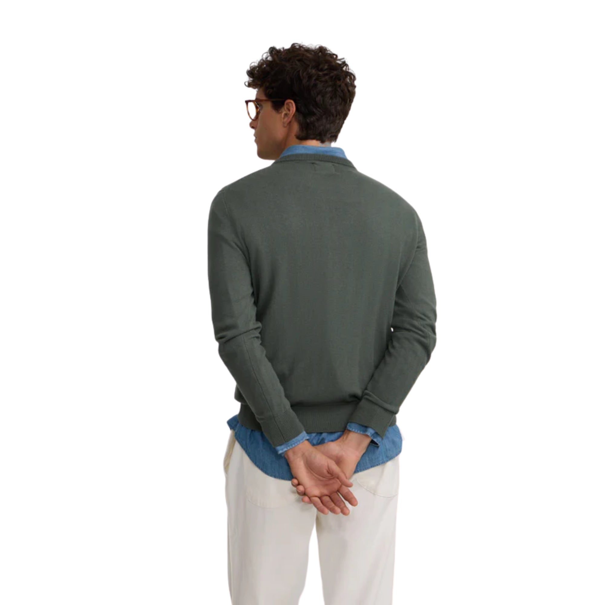 Silbon Jersey Classic Cuello Redondo Verde Claro · imagen 3